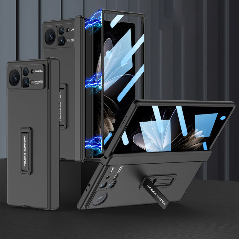 GKK For Xiaomi Mix Fold 2 5G Anti-Drop Hard PC Hinge Protection Case Kickstand Shockproof Protective Phone Cover with Tempered Glass Film GKK For Xiaomi Mix Fold 2 5G Anti-Drop Hard PC Hinge Protection Case Kickstand Shockproof Protective Phone Cover with Tempered Glass Film